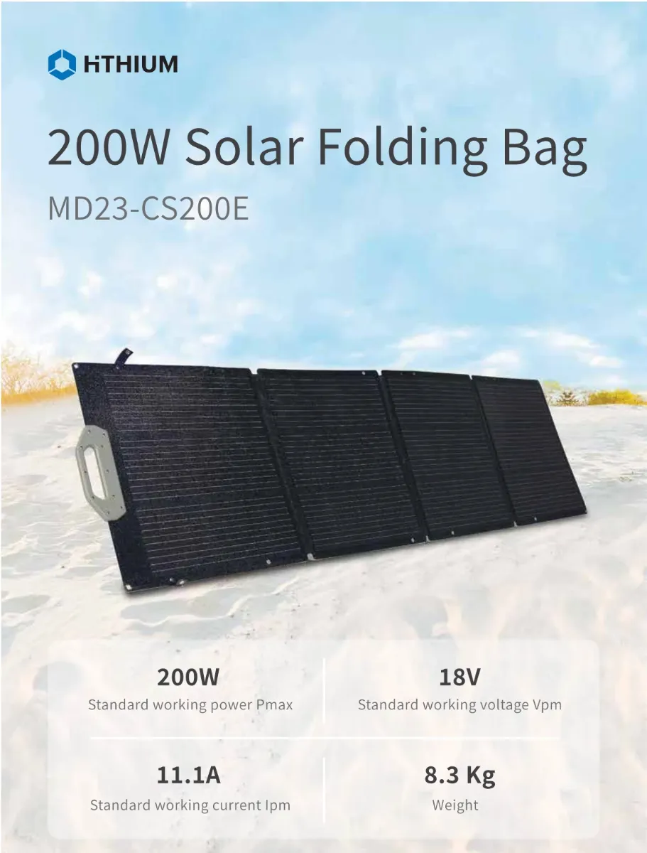 HiTHIUM 200W Solar Folding Bag